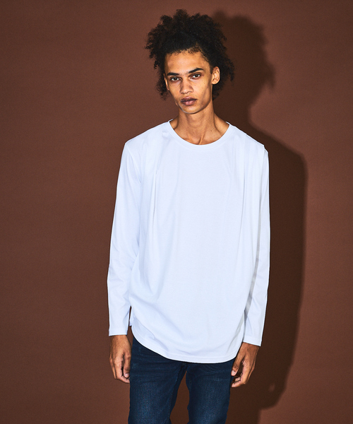 5351 POUR LES HOMMES(ゴーサンゴーイチプールオム)の「ドレープ 長袖Tシャツ(Tシャツ/カットソー・メンズ・ホワイト/ブラック・46/48/44/50)」の11枚目の写真