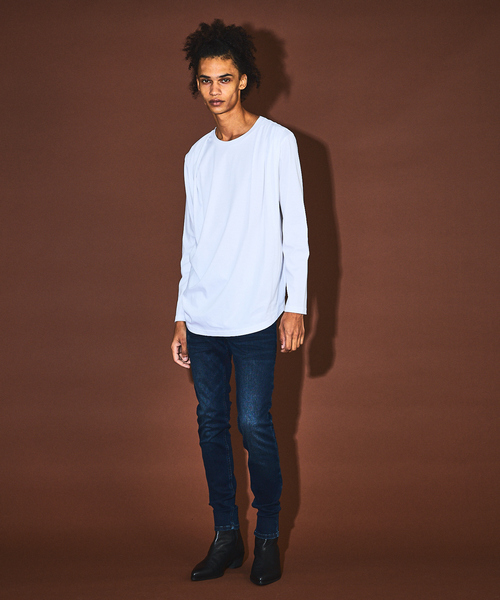 5351 POUR LES HOMMES(ゴーサンゴーイチプールオム)の「ドレープ 長袖Tシャツ(Tシャツ/カットソー・メンズ・ホワイト/ブラック・46/48/44/50)」の12枚目の写真