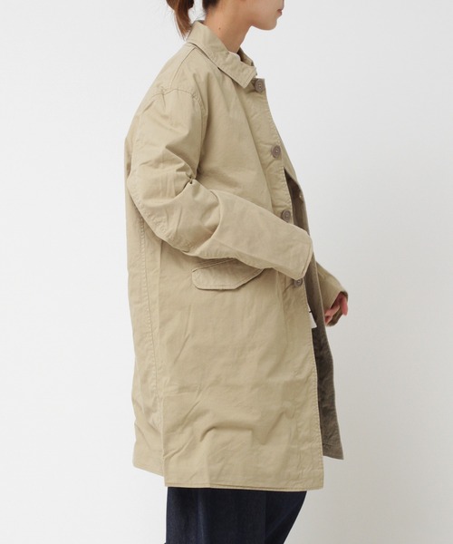 RNA-N（アールエヌエーエヌ）の「C0668 チノステンカラーコート（ステンカラーコート・レディース・グレー/ベージュ・SMALL/MEDIUM）」の4枚目の写真