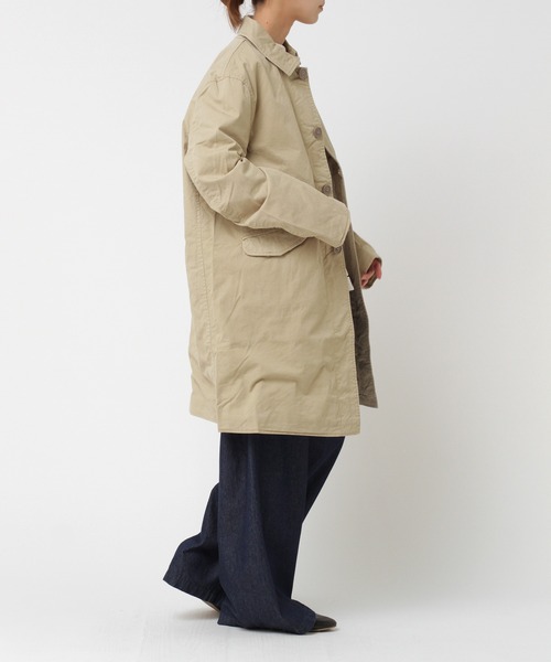 RNA-N（アールエヌエーエヌ）の「C0668 チノステンカラーコート（ステンカラーコート・レディース・グレー/ベージュ・SMALL/MEDIUM）」の7枚目の写真