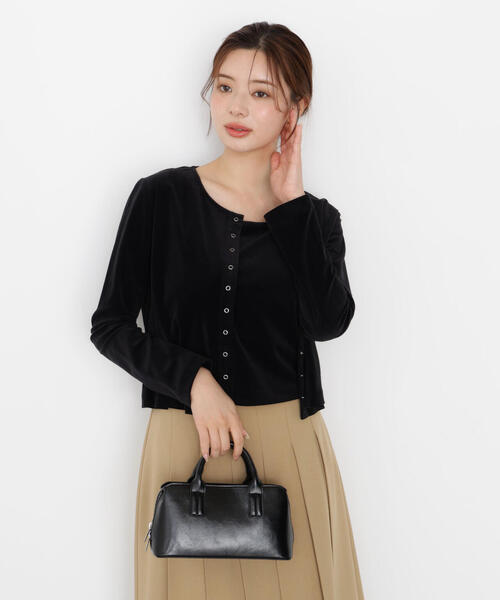 PROPORTION BODY DRESSING（プロポーションボディドレッシング）の「ベロアＳＥＴＵＰ / 1215260900（アンサンブル・レディース・ブラウン/ブラック・FREE）」の14枚目の写真