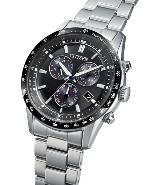 【CITIZEN】シチズン　アナログ腕時計 ブラック/シルバー　稼働 セール】CITIZEN COLLECTION シチズンコレクション 光発電エコ