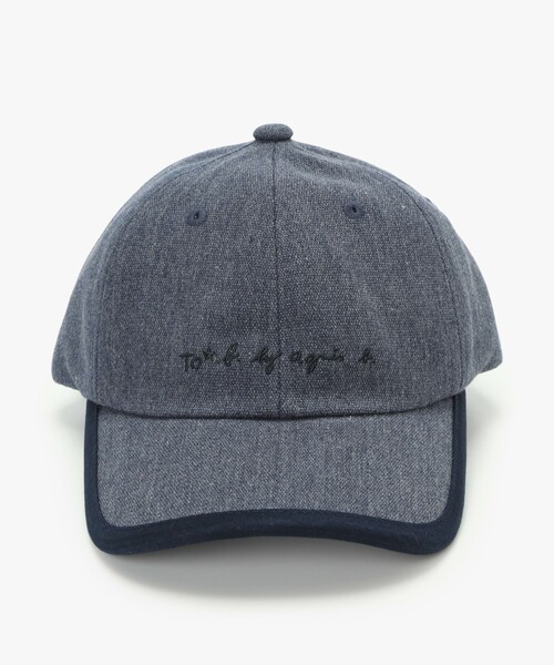 To b. by agnes b.（トゥービーバイアニエスベー）の「ロゴ刺繍 バイカラー パイピング キャップ（キャップ・レディース・ネイビー・FREE）」の4枚目の写真