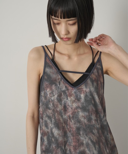 AIC.(エーアイシー)の「【再入荷】パッド付きバッククロスブラトップ(キャミソール・レディース・ブラック/オフホワイト・FREE)」の15枚目の写真