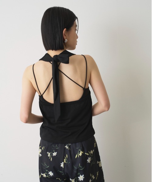 AIC.(エーアイシー)の「【再入荷】パッド付きバッククロスブラトップ(キャミソール・レディース・ブラック/オフホワイト・FREE)」の10枚目の写真
