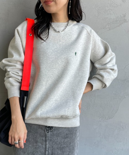 新品未使用　GYMPHLEX ワンポイントロゴ刺繍　クルーネック　スウェット GYMPHLEX tシャツ 「GYMPHLEX/ジムフレックス」 ワンポイント