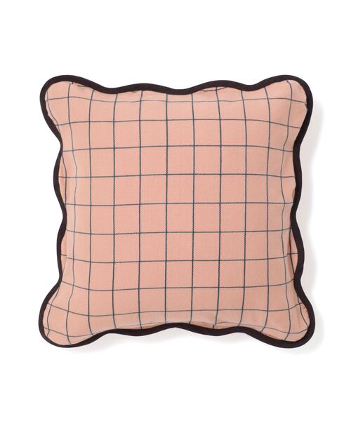 SALE価格23:59まで　Francfranc クッションカバー45×45 ウィンドウペンウェーブ クッションカバー 45×45 オレンジ（019