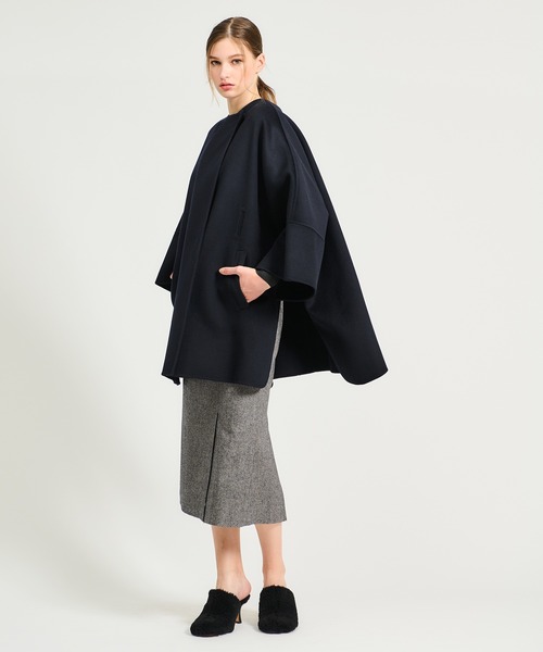 ESTNATION / ウールカシミヤ ベルトポンチョ（ポンチョ）｜ESTNATION