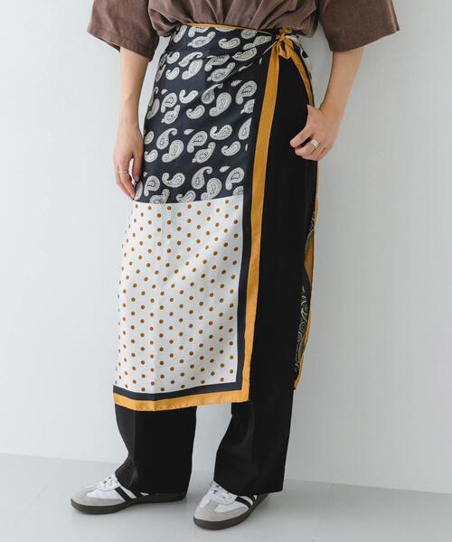 RODE SKO（ロデスコ）の「ドットペイズリースカーフ（バンダナ/スカーフ・レディース・ボルドー/グリーン/ネイビー・ONE）」の12枚目の写真