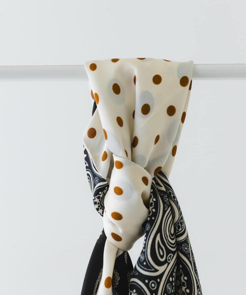 RODE SKO（ロデスコ）の「ドットペイズリースカーフ（バンダナ/スカーフ・レディース・ボルドー/グリーン/ネイビー・ONE）」の15枚目の写真