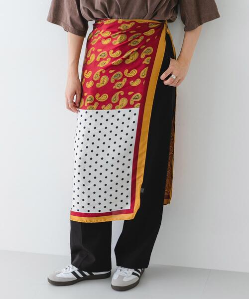 RODE SKO（ロデスコ）の「ドットペイズリースカーフ（バンダナ/スカーフ・レディース・ボルドー/グリーン/ネイビー・ONE）」の22枚目の写真