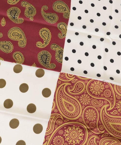 RODE SKO（ロデスコ）の「ドットペイズリースカーフ（バンダナ/スカーフ・レディース・ボルドー/グリーン/ネイビー・ONE）」の6枚目の写真