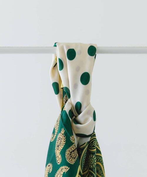 RODE SKO（ロデスコ）の「ドットペイズリースカーフ（バンダナ/スカーフ・レディース・ボルドー/グリーン/ネイビー・ONE）」の8枚目の写真
