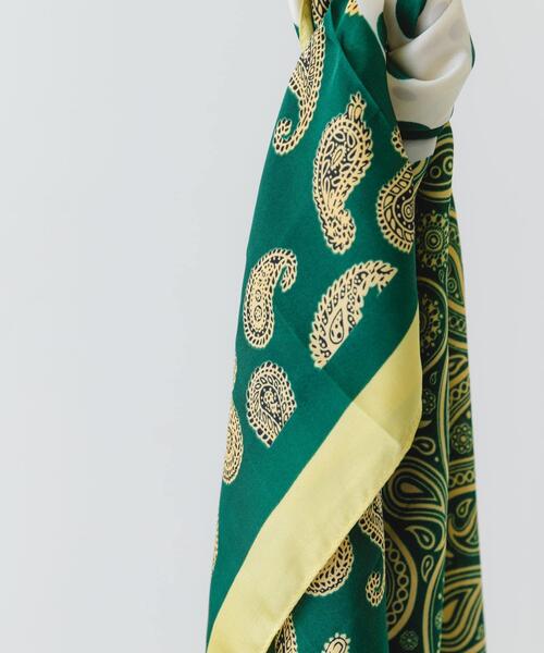 RODE SKO（ロデスコ）の「ドットペイズリースカーフ（バンダナ/スカーフ・レディース・ボルドー/グリーン/ネイビー・ONE）」の9枚目の写真