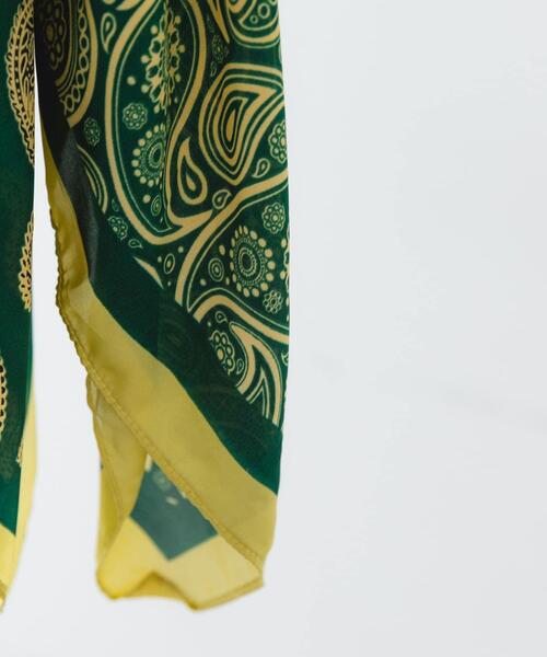 RODE SKO（ロデスコ）の「ドットペイズリースカーフ（バンダナ/スカーフ・レディース・ボルドー/グリーン/ネイビー・ONE）」の10枚目の写真