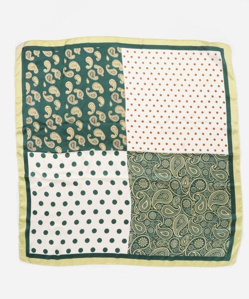 RODE SKO（ロデスコ）の「ドットペイズリースカーフ（バンダナ/スカーフ・レディース・ボルドー/グリーン/ネイビー・ONE）」の4枚目の写真