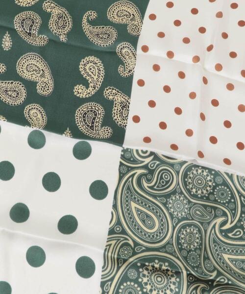 RODE SKO（ロデスコ）の「ドットペイズリースカーフ（バンダナ/スカーフ・レディース・ボルドー/グリーン/ネイビー・ONE）」の5枚目の写真