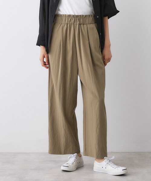 Dessin(デッサン)の「【ウエストゴム/洗える】リラクシーナイロンパンツ(その他パンツ・レディース・ブラック/ブルー系その他/ブラウン系・01/02/03)」の8枚目の写真