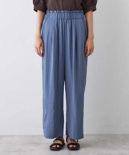 Dessin(デッサン)の「【ウエストゴム/洗える】リラクシーナイロンパンツ(その他パンツ・レディース・ブラック/ブルー系その他/ブラウン系・01/02/03)」の16枚目の写真