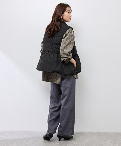 ROPE' PICNIC（ロペピクニック）の「【GREEN DOWN/グリーンダウン】ペプラムダウンベスト（ダウンベスト・レディース・ブラック/オフホワイト・FREE）」の11枚目の写真