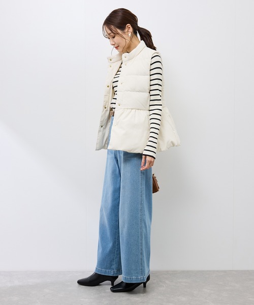 セール】【GREEN DOWN/グリーンダウン】ペプラムダウンベスト（ダウン