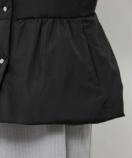 セール】【GREEN DOWN/グリーンダウン】ペプラムダウンベスト（ダウン