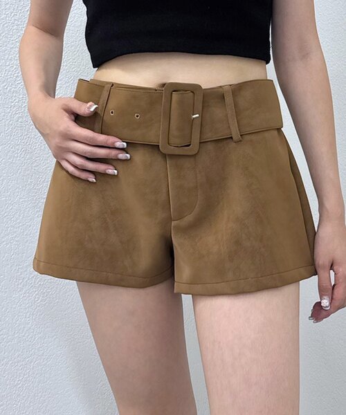 mline]ローライズ ベルトショートパンツ（その他パンツ）｜mline