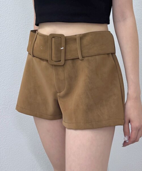 mline（エムライン）の「[mline]ローライズ ベルトショートパンツ（その他パンツ・レディース・ベージュ/ブラウン・1/2）」の12枚目の写真