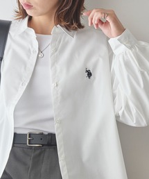【U.S. POLO ASSN.】ロイヤルオックスフォード バルーンスリーブ ギャザーシャツ
