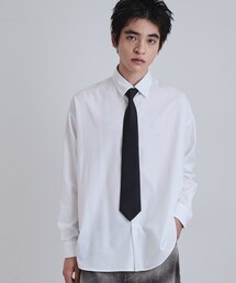 【ネクタイ付き】グランパシャツ