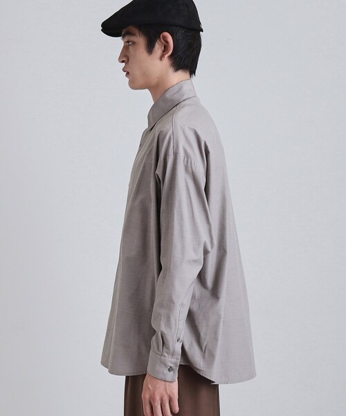 tk.TAKEO KIKUCHI（ティーケータケオキクチ）の「【ネクタイ付き】グランパシャツ（シャツ/ブラウス・メンズ・グレー/ホワイト・03/02）」の13枚目の写真