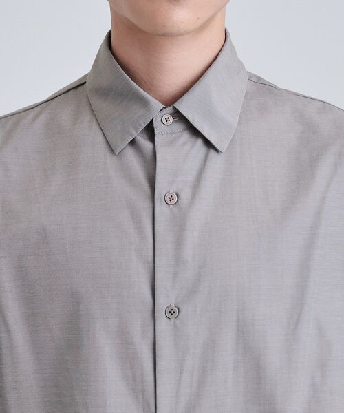 tk.TAKEO KIKUCHI（ティーケータケオキクチ）の「【ネクタイ付き】グランパシャツ（シャツ/ブラウス・メンズ・グレー/ホワイト・03/02）」の15枚目の写真