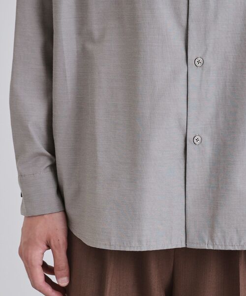 tk.TAKEO KIKUCHI（ティーケータケオキクチ）の「【ネクタイ付き】グランパシャツ（シャツ/ブラウス・メンズ・グレー/ホワイト・03/02）」の17枚目の写真