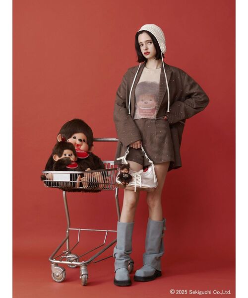 jouetie（ジュエティ）の「【monchhichi×jouetie】フォトプリントニット（ニット/セーター・レディース・ピンク/アイボリー/ブルー・MEDIUM）」の14枚目の写真