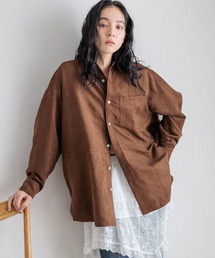 LOWRYS FARM | スウェードＢＩＧシャツ　580085(シャツ/ブラウス)