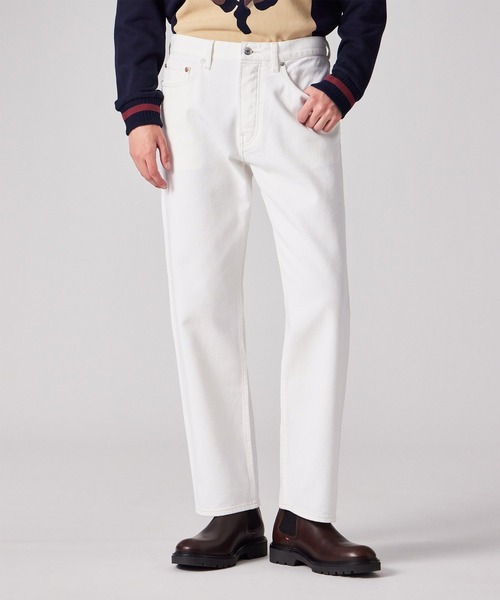Paul Smith(ポールスミス)の「シグネチャーストライプ パッチジーンズ / 253137 842YD(デニムパンツ・メンズ・ホワイト・MEDIUM/LARGE/X-LARGE)」の2枚目の写真