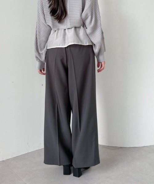 archives(アルシーヴ)の「【SETUP対応】2タックワイドスラックス(スラックス・レディース・グレー/ブラウン/ベージュ・MEDIUM)」の15枚目の写真