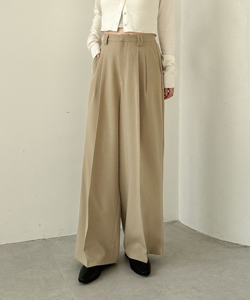 archives(アルシーヴ)の「【SETUP対応】2タックワイドスラックス(スラックス・レディース・グレー/ブラウン/ベージュ・MEDIUM)」の5枚目の写真