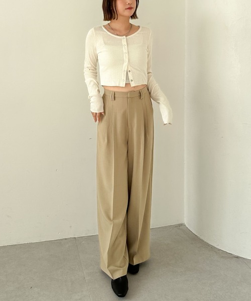 archives(アルシーヴ)の「【SETUP対応】2タックワイドスラックス(スラックス・レディース・グレー/ブラウン/ベージュ・MEDIUM)」の7枚目の写真