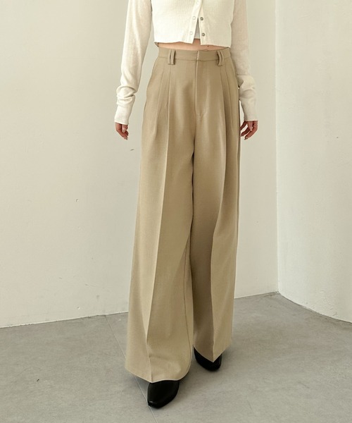 archives(アルシーヴ)の「【SETUP対応】2タックワイドスラックス(スラックス・レディース・グレー/ブラウン/ベージュ・MEDIUM)」の10枚目の写真