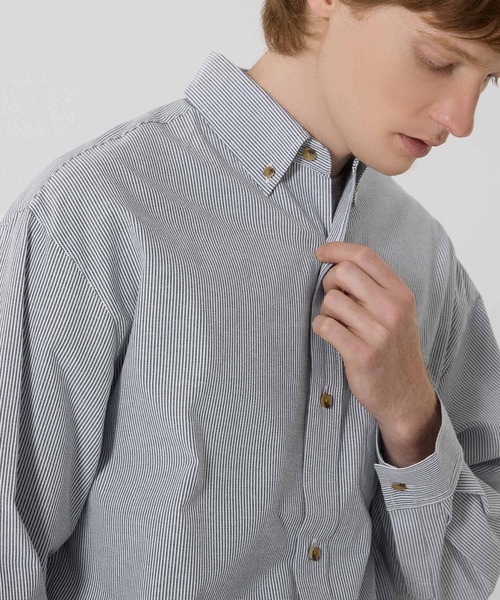 coca（coca）（コカ）の「オックスボタンダウン長袖シャツ（シャツ/ブラウス・メンズ・ネイビー/B/ブラック/A・M/XL/L）」の12枚目の写真