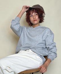 aimoha(�A�C���n)��aimoha men �h���b�v�V�����_�[�N���[�X�E�F�b�g/Drop shoulder crew sweatshirt(�X�E�F�b�g)
