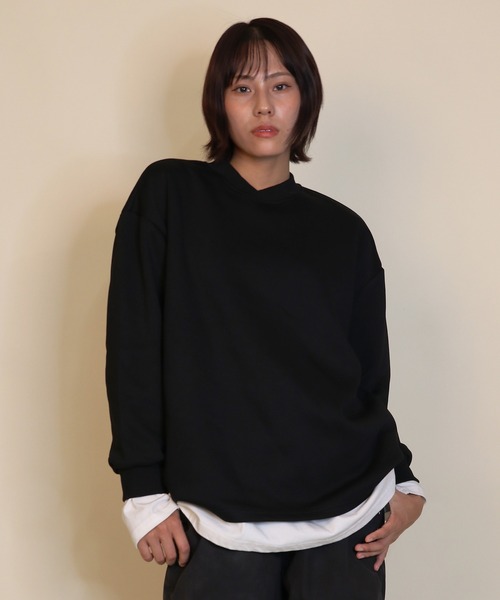 aimoha（アイモハ）の「aimoha men ドロップショルダークルースウェット/Drop shoulder crew sweatshirt（スウェット・メンズ・ブラック/ホワイト/ライトグレー/ダークグレー・LARGE/X-LARGE/MEDIUM）」の15枚目の写真