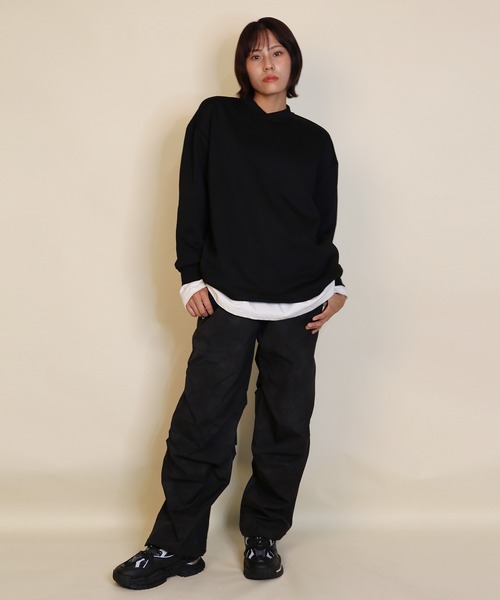 aimoha（アイモハ）の「aimoha men ドロップショルダークルースウェット/Drop shoulder crew sweatshirt（スウェット・メンズ・ブラック/ホワイト/ライトグレー/ダークグレー・LARGE/X-LARGE/MEDIUM）」の16枚目の写真