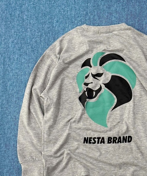 NESTA BRAND(ネスタブランド)の「【NESTA BRAND / ネスタブランド】バックプリント オーバーサイズ ロンT 長袖 Tシャツ キッズ(Tシャツ/カットソー・キッズ・ホワイト系その他/チャコール/ネイビー/ブラック/オフホワイト/杢グレー/ダークグリーン/ブラック系その他・110/120/130/140/150/160)」の6枚目の写真