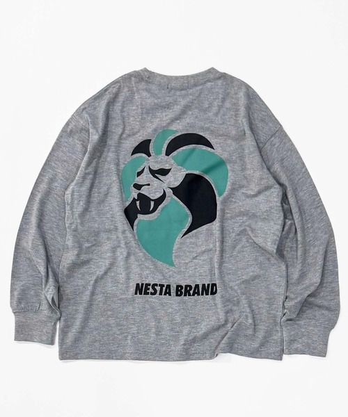 NESTA BRAND(ネスタブランド)の「【NESTA BRAND / ネスタブランド】バックプリント オーバーサイズ ロンT 長袖 Tシャツ キッズ(Tシャツ/カットソー・キッズ・ホワイト系その他/チャコール/ネイビー/ブラック/オフホワイト/杢グレー/ダークグリーン/ブラック系その他・110/120/130/140/150/160)」の10枚目の写真
