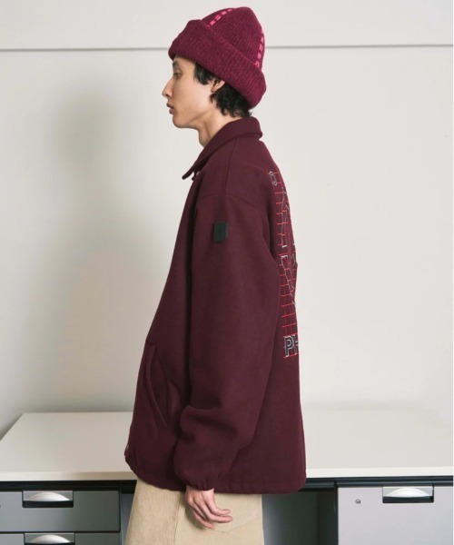 PHINGERIN(フィンガリン)の「WOOL MELTON COACH JACKET(その他アウター・メンズ・ネイビー/バーガンディー/ブラック・L)」の7枚目の写真