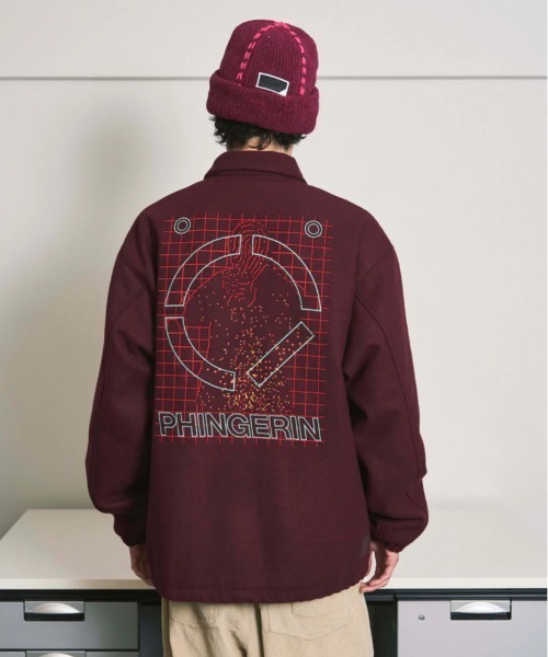 PHINGERIN(フィンガリン)の「WOOL MELTON COACH JACKET(その他アウター・メンズ・ネイビー/バーガンディー/ブラック・L)」の8枚目の写真
