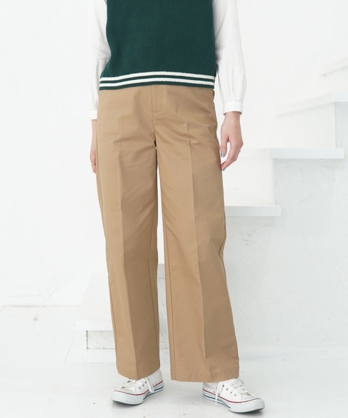 ZOZOMARKET（ゾゾマーケット）の「センタープレスストレートスラックス-ZOZOMARKET by ハヤシアンナ（チノパンツ・レディース・キャメル/ブラック・マルチサイズ）」の4枚目の写真