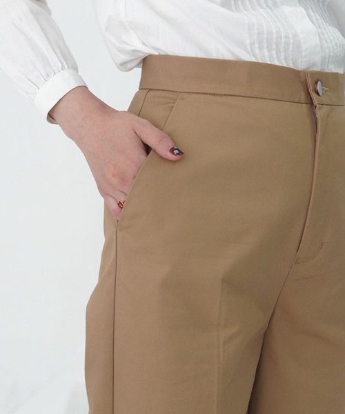 ZOZOMARKET（ゾゾマーケット）の「センタープレスストレートスラックス-ZOZOMARKET by ハヤシアンナ（チノパンツ・レディース・キャメル/ブラック・マルチサイズ）」の14枚目の写真